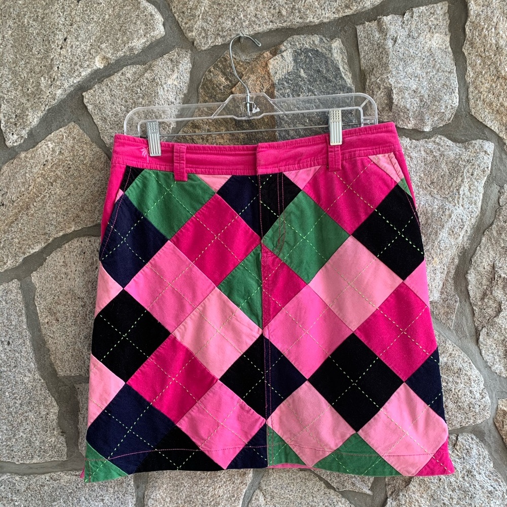 Lilly Pulitzer argyle diamond skirt
